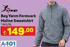 KNUP YARIM FERMUARLI ERKEK SWEATSHİRT KNUP YARIM FERMUARLI ERKEK SWEATSHİRT